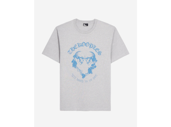 T-Shirt Manches Courtes Avec Print Skull Coeur Devant grey melange