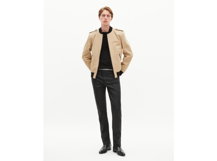 Blouson teddy en coton beige beige