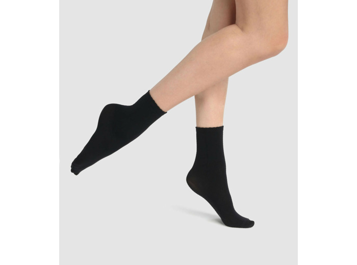 Socquettes opaques en microfibre noir Opaque Sensationnel 70D