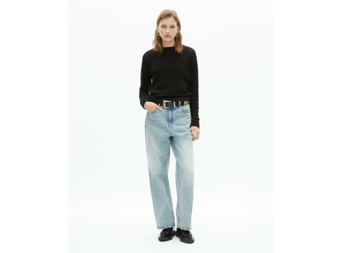 Pull Long Effet Resille black