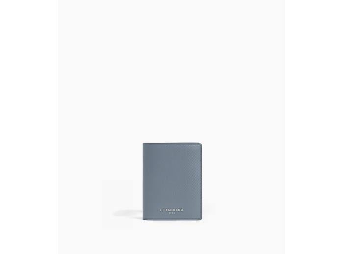 Portefeuille vertical zippé 2 volets Emile en cuir signature T