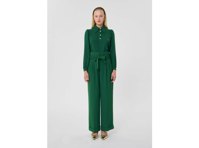Pantalon Pia Vert en Polyester