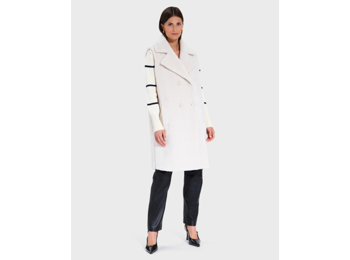 Manteau Macaria Ecru en Polyuréthane