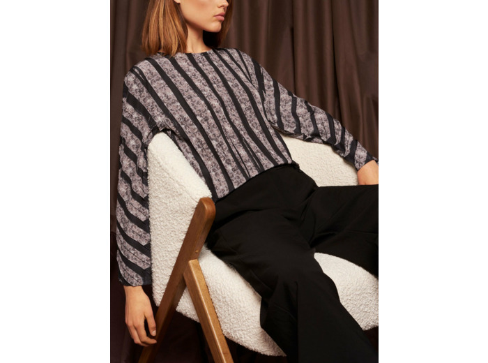 Blouse pollen argente