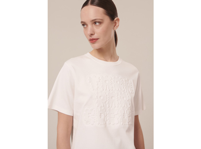 T-Shirt Trefle Blanc en Coton