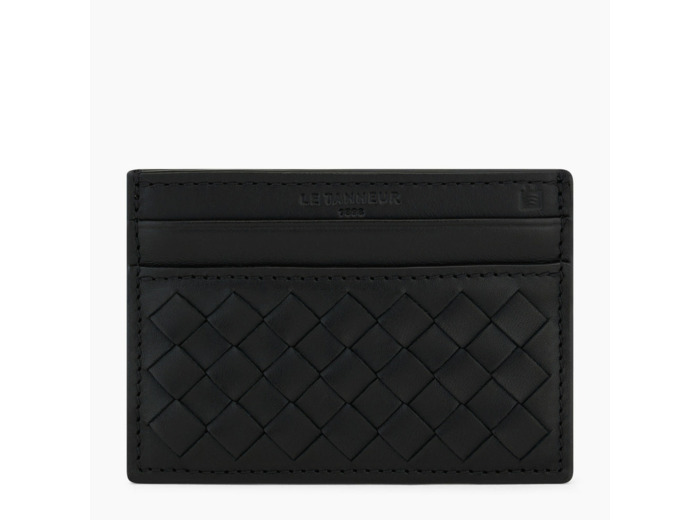Porte cartes Charles en cuir tressé