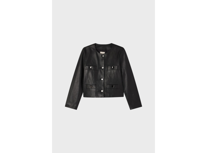 Veste courte en cuir - BURCINE
