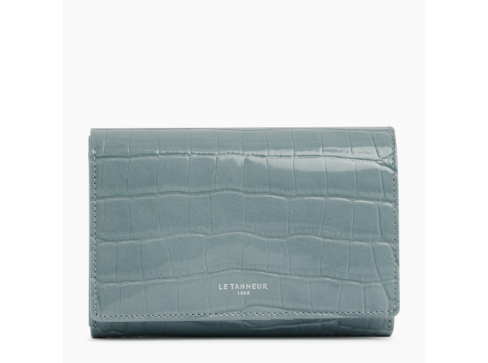 Portefeuille Emilie en cuir effet croco