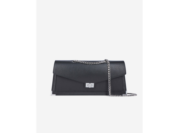 Sac Emily Long En Cuir Noir black