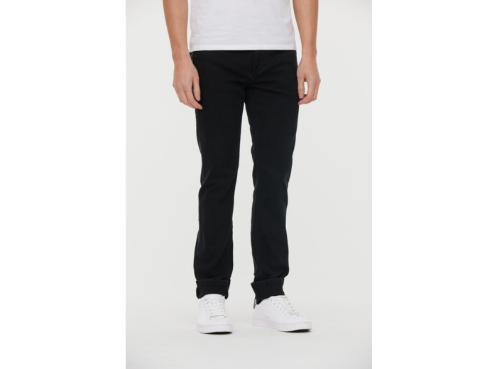 Pantalon straight fit, taille medium haute,jambe ajustée