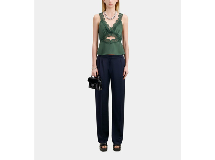 Top Vert Avec Guipure wood kaki