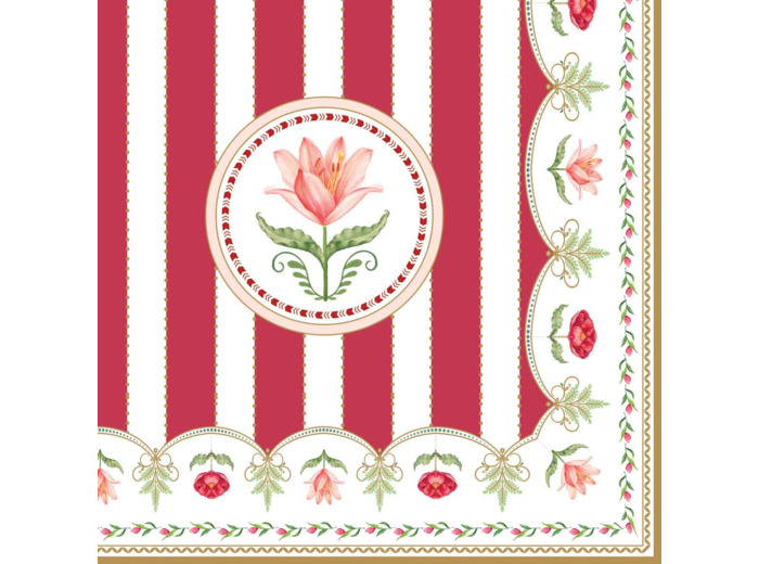 FLOWERY 20 Serviettes 33X33cm