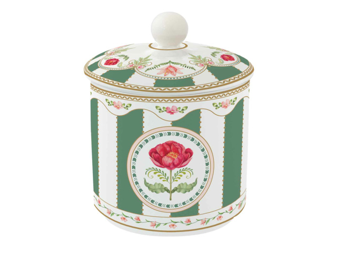FLOWERY Pot avec couvercle 10.5cm x 13h