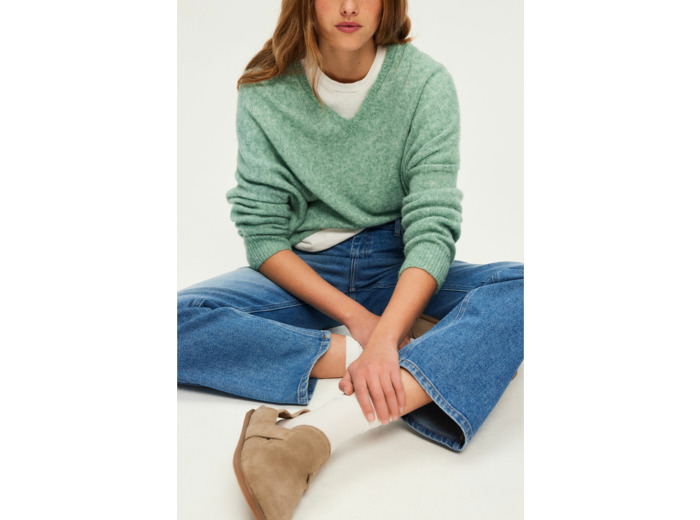 Pull V oversize chiné - JOURNA