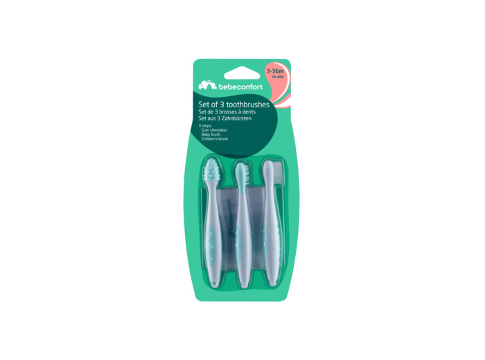 Bebeconfort Set de 3 brosses à dents Sailor