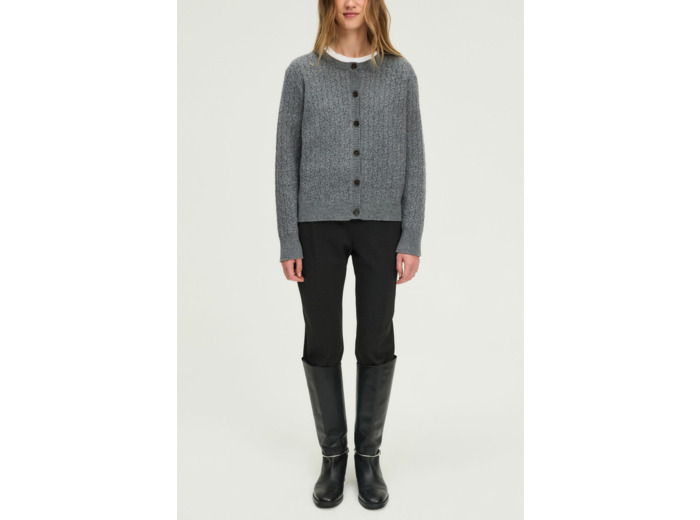 Gilet à torsades en laine - ELAN