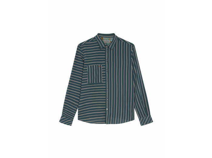 Chemise regular rayure mousse