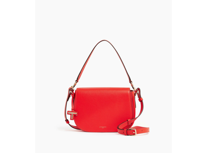 Sac bandoulière moyen modèle Gisèle en cuir grainé