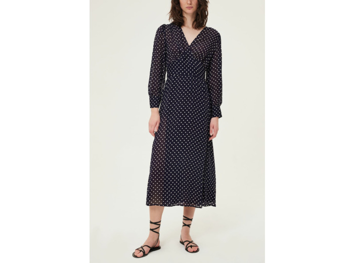 Robe portefeuille à pois - ELEN