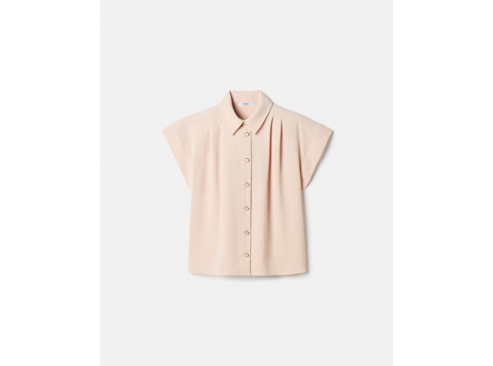 Chemise manches courtes nude