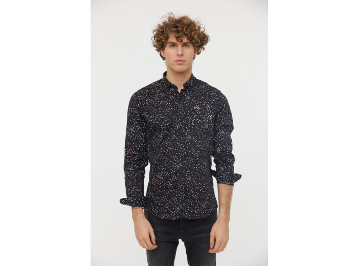 Chemise allover avec poche et broderie poitrine