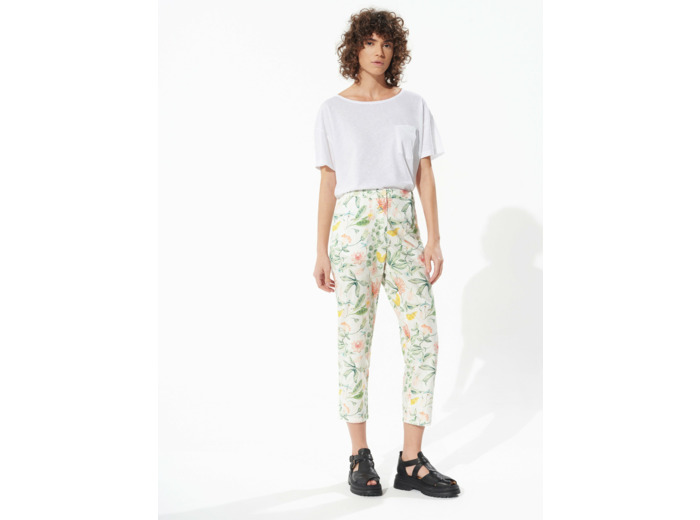 Pantalon droit ecru