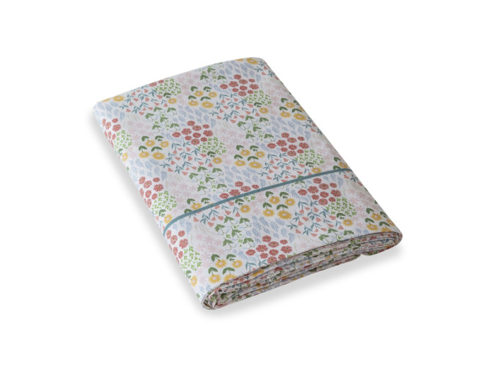 Drap plat Prairie| Linge de lit percale | Tradition des Vosges