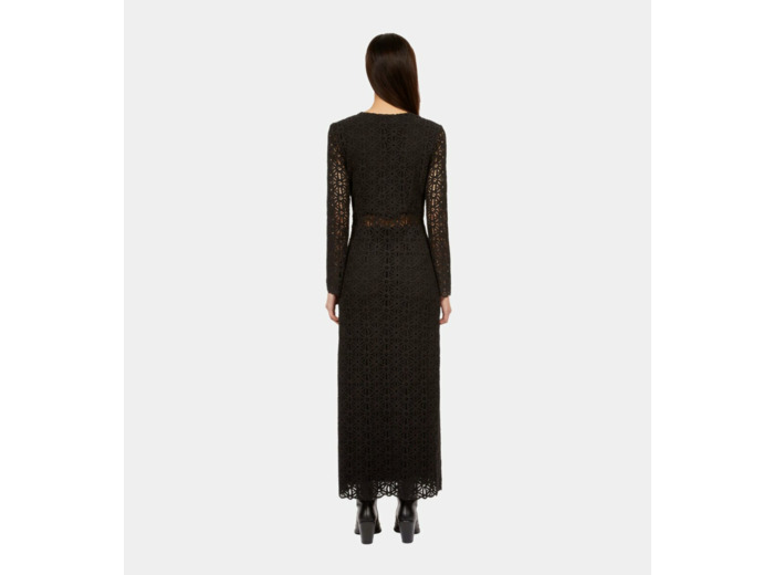 Robe Longue Noire En Guipure black