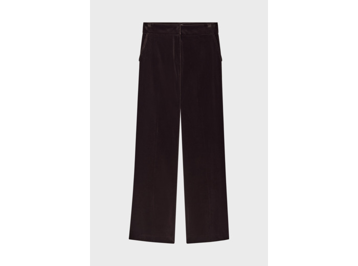 Pantalon large en velours lisse - NAIS