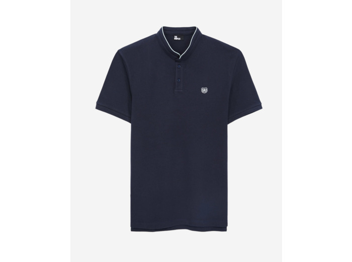 Polo Bleu Marine En Coton navy