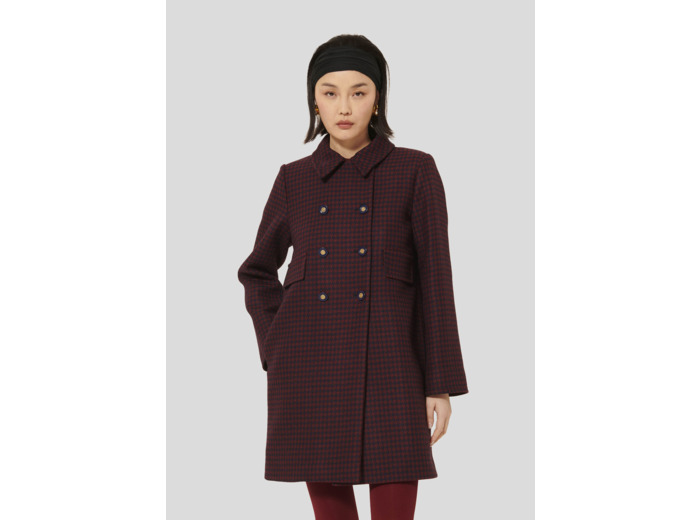 Manteau Marceau Bordeaux en Laine