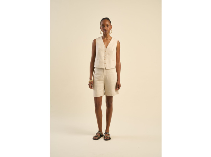 Bermuda de costume à pinces