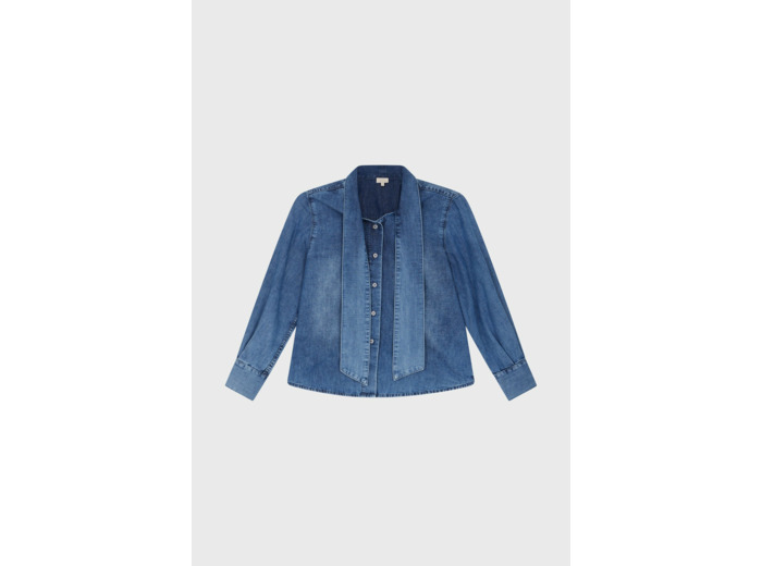 Chemise en jean et col lavallière - BRYONY