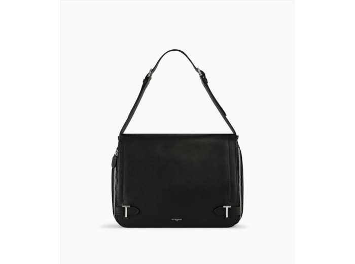 Grand sac bandoulière Simone en cuir grainé