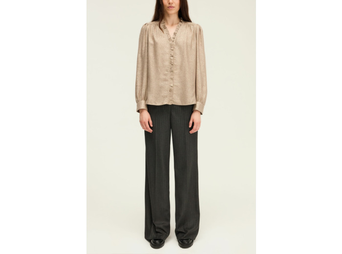 Chemise dorée à volants - ARIANNE