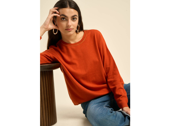 Pull col bateau à manches longues