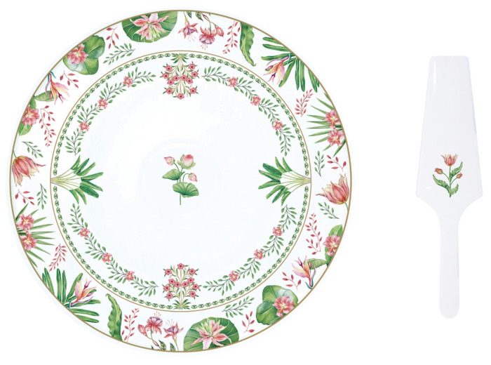 BOTANIC CHIC Plat à tarte + pelle 32cm