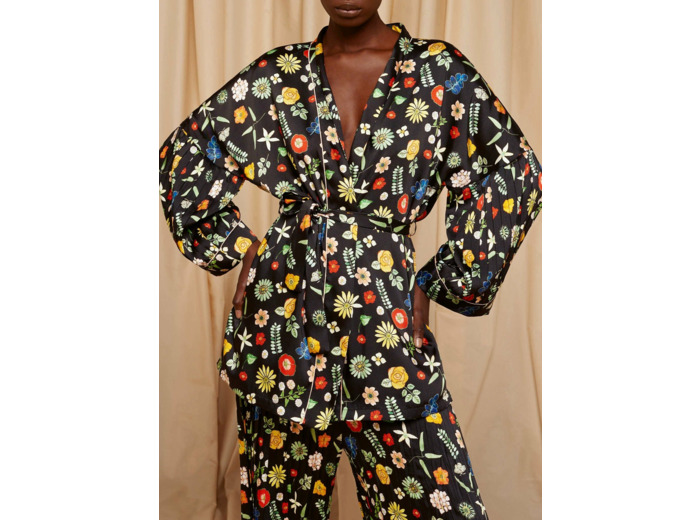 Veste noir multicolore