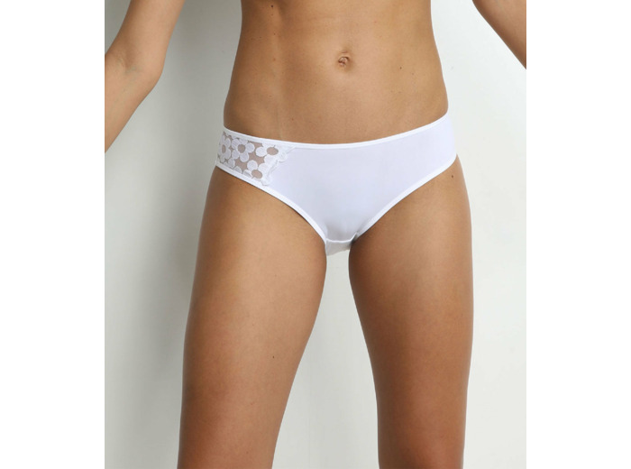 Culotte blanche en microfibre Generous Broderie