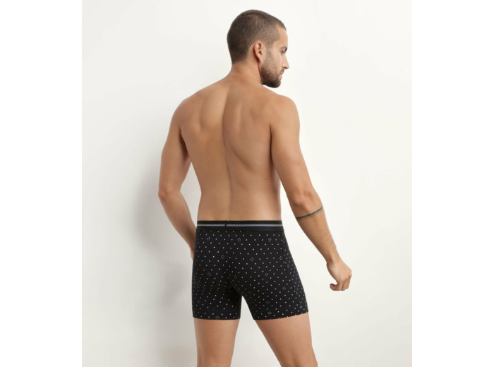 Boxer homme en coton modal à motif logomania Noir Dim Icons Essentiel