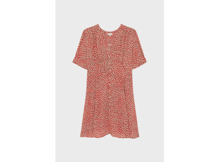 Robe courte et cintrée à petites fleurs - PHINETTE