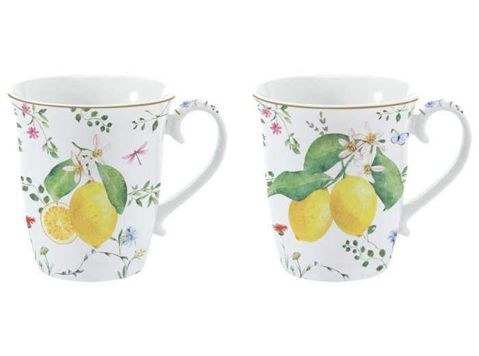 FLEURS ET CITRONS Coffret 2 mugs