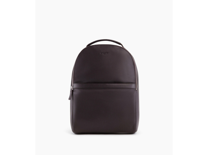 Sac à dos zippé Charles en cuir grainé