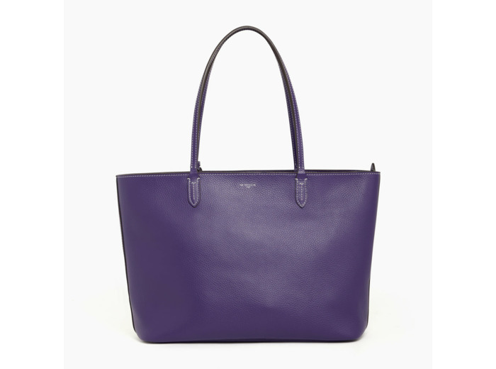 Grand sac cabas Louise en cuir grainé