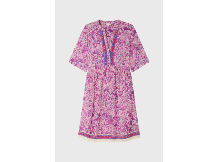 Robe courte et fluide à fleurs - SORINE