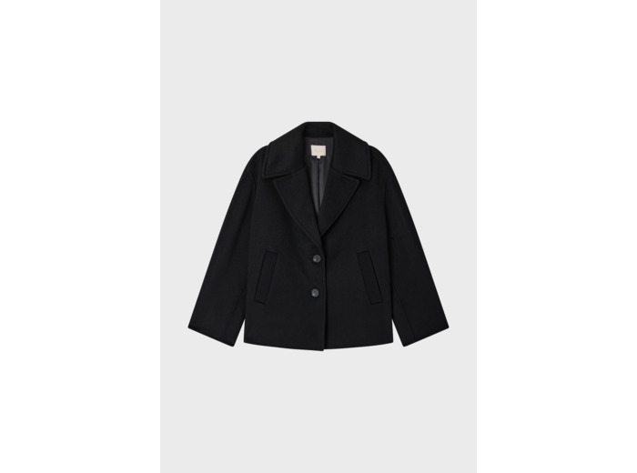 Manteau court en laine double face - LORLINE