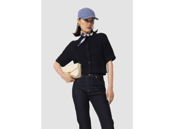 Gilet Gracy bleu nuit en coton