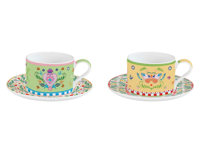SPRING FOLK Coffret 2 tasses à thé 24cl