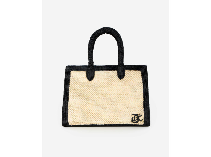 Sac cabas en raphia écru ecru