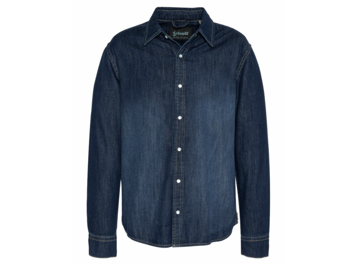 Chemise en denim à manches longues SCHOTT SHTULSAX
